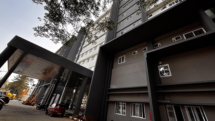 <div class="paragraphs"><p>The new eight-storey building on the Indira Gandhi Institute of Child Health campus in Jayanagar, Bengaluru. </p></div>
