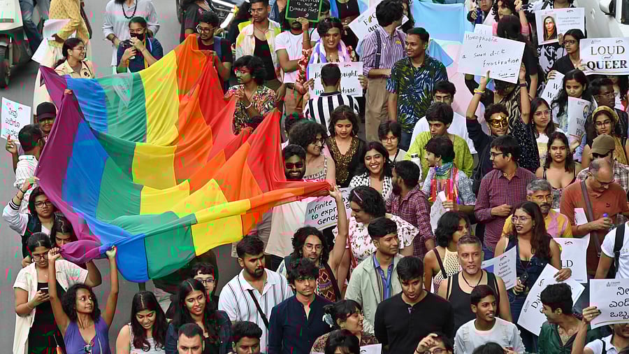 <div class="paragraphs"><p>Close to 200 members of the LGBTQI+ community came together to march in solidarity during International Pride Month, rallying from Sree Kanteerava Stadium to Town Hall in Bengaluru on Sunday, June 22, 2025. Led by members of Karnataka Swabhimana Habba and the Coalition of Sex Workers and Gender Minorities' Rights, the event was a celebration of identity and unity. </p></div>