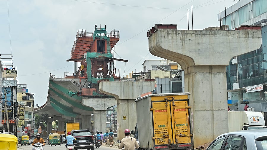 <div class="paragraphs"><p>Construction at Ejipura flyover.</p></div>