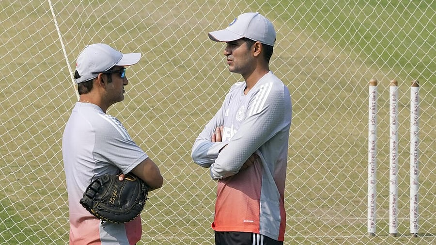 <div class="paragraphs"><p>India's coach Gautam Gambhir and captain Shubman Gill during a training session ahead of the first Test cricket match between India and South Africa, at Eden Gardens in Kolkata.</p></div>