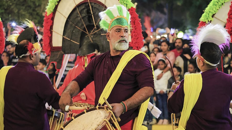 <div class="paragraphs"><p>Artistes perform during 'India Week' celebrations under the Riyadh Season of Saudi Arabia's Global Harmony initiative, in Riyadh. </p></div>
