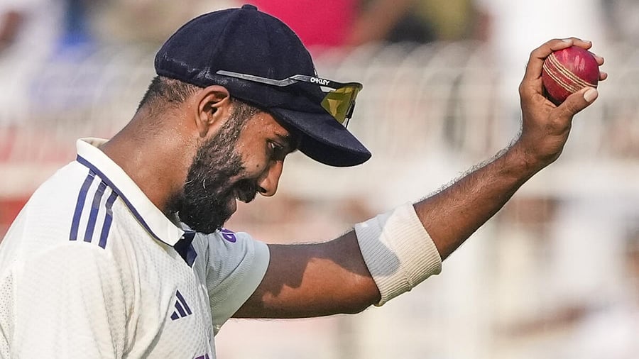 <div class="paragraphs"><p>Jasprit Bumrah celebrates his five-wicket haul.</p></div>