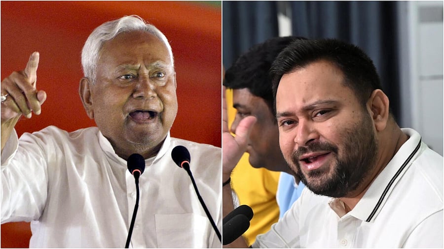 <div class="paragraphs"><p>Nitish Kumar (left) and Tejashwi Yadav. </p></div>