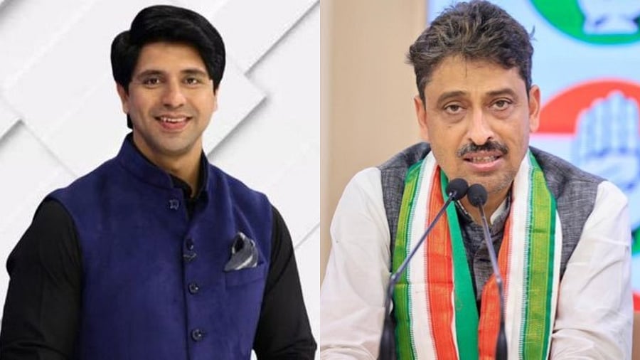 <div class="paragraphs"><p>BJP spokesperson Shehzad Poonawalla (L) and&nbsp;Congress MP Imran Masood.</p></div>