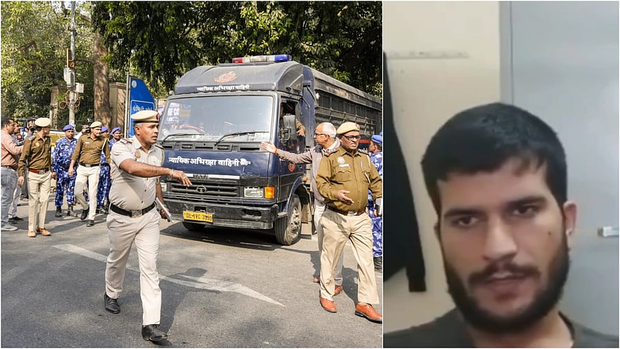 <div class="paragraphs"><p>Accused Amir Rashid Ali (unseen), who was arrested by the National Investigation Agency (NIA), being taken from Patiala House Court, in New Delhi(L), Umar Nabi, suicide bomber in Delhi blast case</p></div>