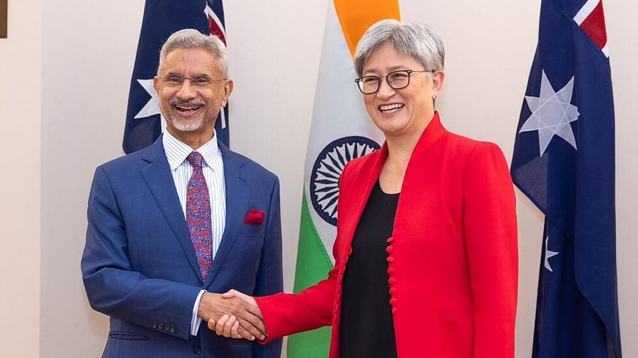 <div class="paragraphs"><p>External Affairs Minister S Jaishankar with Australian Foreign Minister Penny Wong.</p></div>