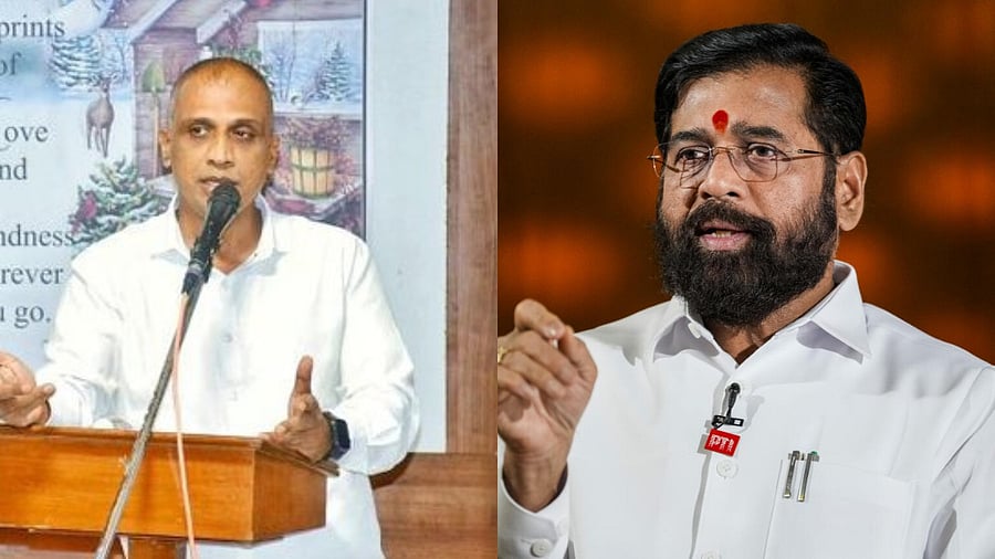 <div class="paragraphs"><p>NCP (SP) spokesperson Clyde Crasto and Deputy CM Eknath Shinde</p></div>