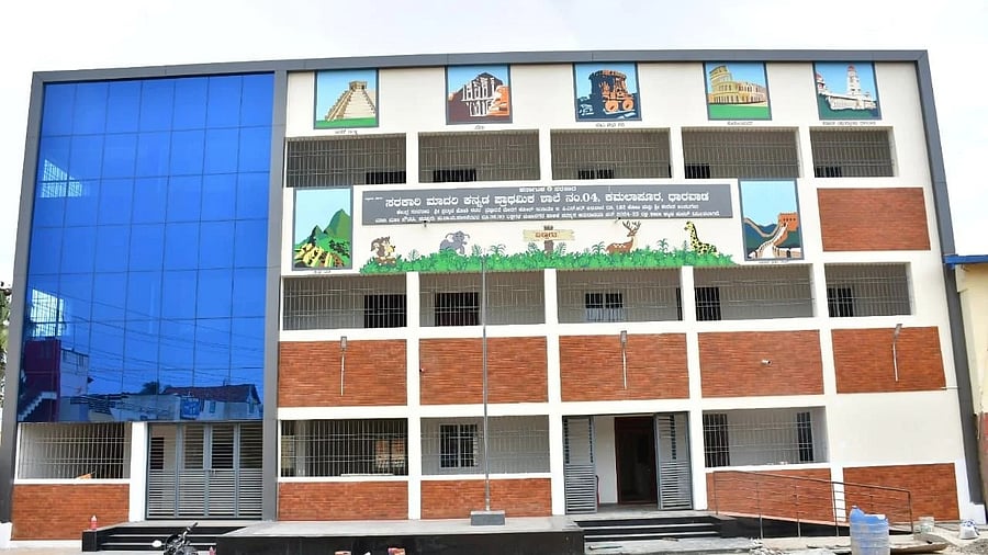 <div class="paragraphs"><p>A renovated&nbsp;century-old government model school at Kamalapur in Dharwad district.  </p></div>
