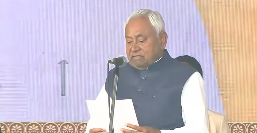 <div class="paragraphs"><p>Nitish Kumar takes oath as Biharchief minister for the 10th time.&nbsp;</p></div>