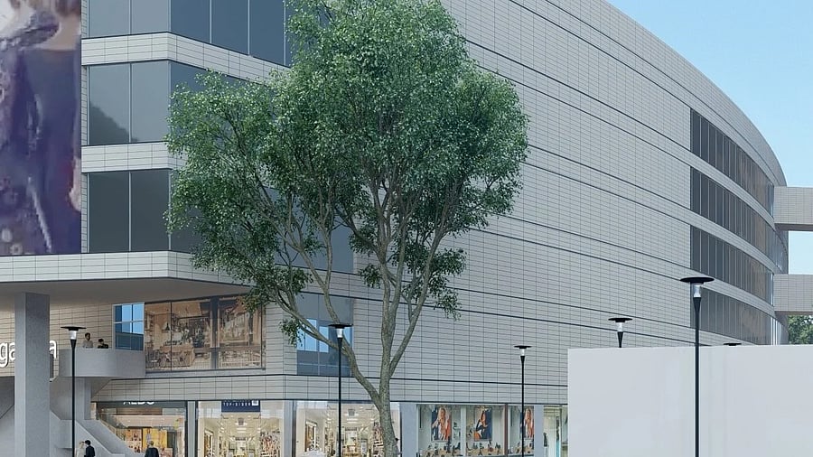 An artist's impression of the commercial complex planned above the Nagawara underground metro station. 