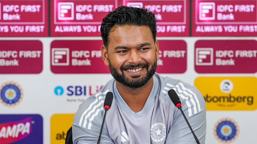 <div class="paragraphs"><p>India's Rishabh Pant is all smiles during a press conference ahead of the second Test against South Africa in Guwahati on Friday. </p></div>