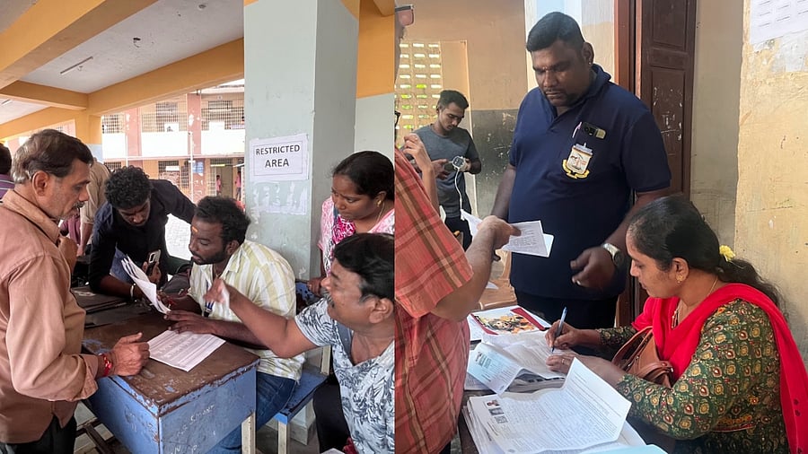 <div class="paragraphs"><p>BLOs documenting enumeration of voters. </p></div>