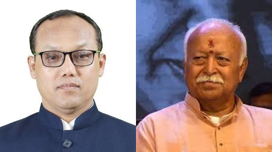 <div class="paragraphs"><p>Manipur Congress president&nbsp;Keisham Meghachandra Singh( left) and RSS chief Mohan Bhagwat</p></div>