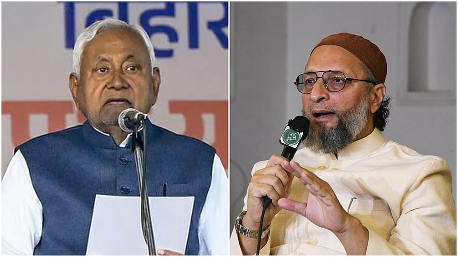 <div class="paragraphs"><p>Bihar Chief Minister Nitish Kumar (R) and AIMIM chief Asaduddin Owaisi.</p></div>