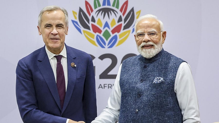 <div class="paragraphs"><p>In this image posted on Nov. 23, 2025, Prime Minister Narendra Modi during a meeting with his Canadian counterpart Mark Carney, on the sidelines of the G20 Leaders' Summit, in Johannesburg, South Africa.</p></div>