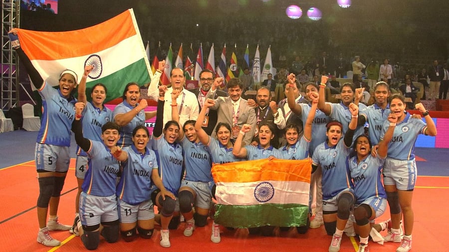 <div class="paragraphs"><p>Indian women Kabaddi team.&nbsp;</p></div>