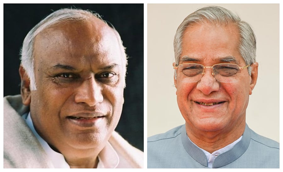 <div class="paragraphs"><p>AICC president Mallikarjun Kharge and BJP MP Lahar Singh Siroya</p></div>