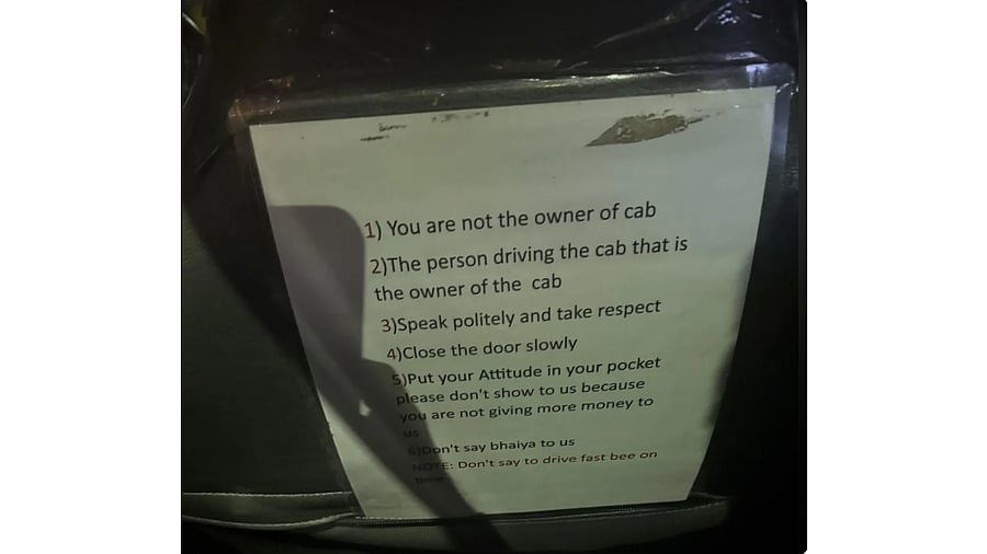 <div class="paragraphs"><p>The picture was shared along with a caption which read, 'This was stuck behind the front seat in my cab to work yesterday.'</p></div>