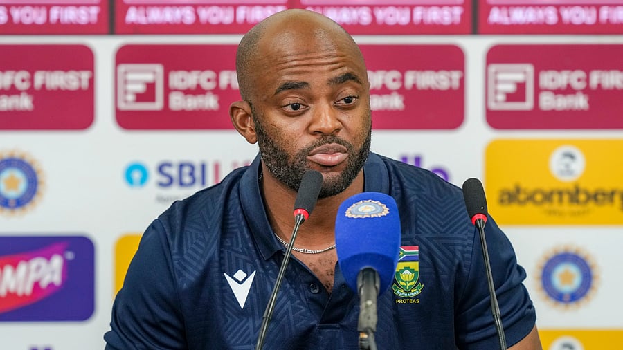 <div class="paragraphs"><p>South Africa’s captain Temba Bavuma addresses a press conference ahead of the second Test cricket match of a series between India and South Africa, at ACA Stadium, Barsapara, in Guwahati, Friday, Nov. 21, 2025.</p></div>