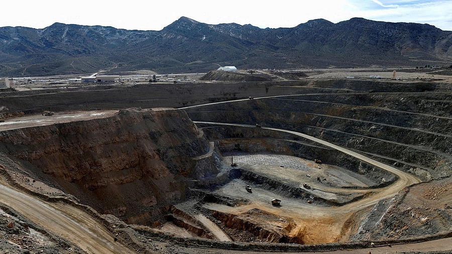<div class="paragraphs"><p>A view of the MP Materials rare earth open-pit mine in Mountain Pass, California, US </p></div>