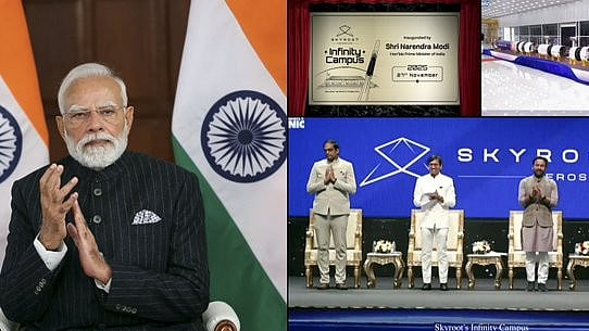 <div class="paragraphs"><p>Prime Minister Narendra Modi inaugurates the private space tech startup Skyroot’s Infinity Campus in Hyderabad via video conferencing on Thursday.</p></div>