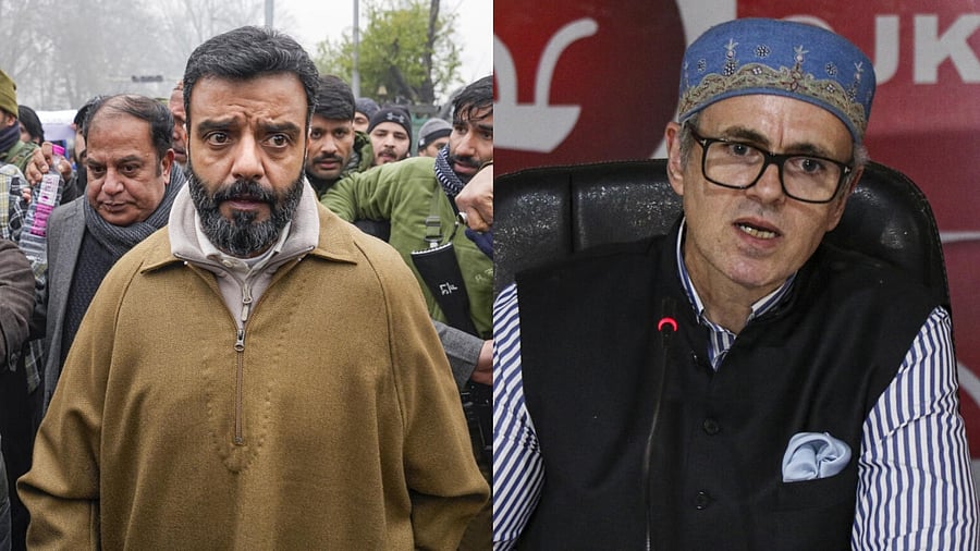 <div class="paragraphs"><p>(L) NC MP Aga Ruhullah Mehdi and (R) Jammu and Kashmir CM Omar Abdullah.</p></div>