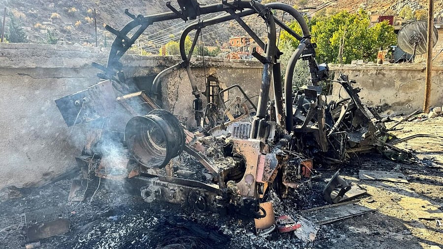 <div class="paragraphs"><p>A damaged site, following an Israeli raid on Friday, according to Syrian state media, in Beit Jinn, Syria.</p></div>