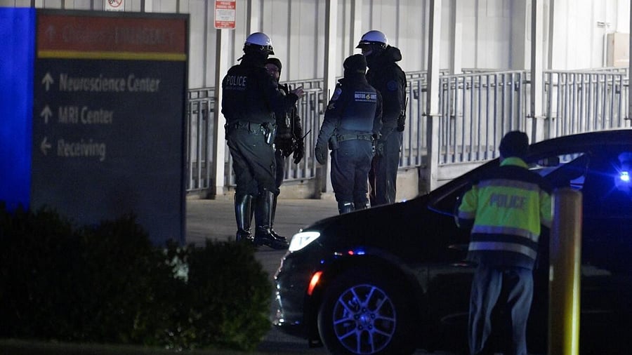 <div class="paragraphs"><p>Law enforcement officers gather on the day the body of slain West Virginia National Guard member Sarah Beckstrom is transferred from Medstar Washington Hospital Center, a day after she was shot in Washington, D.C., U.S., November 27, 2025.</p></div>