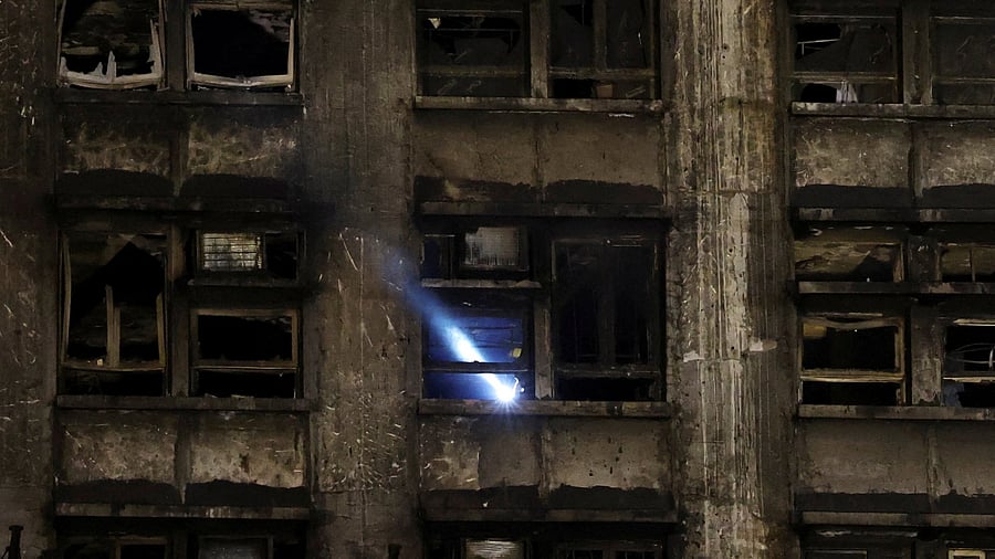 <div class="paragraphs"><p>Scene of a deadly fire at the Wang Fuk Court housing complex in Hong Kong</p><p></p></div>