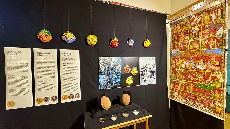 Some of the artworks at display. 