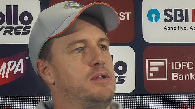 <div class="paragraphs"><p>Morne Morkel addresses media in Ranchi.&nbsp;</p></div>