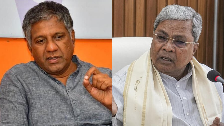 <div class="paragraphs"><p>Senior BJP leader Arvind Bellad (L) and Karnataka Chief Minister Siddaramaiah.</p></div>