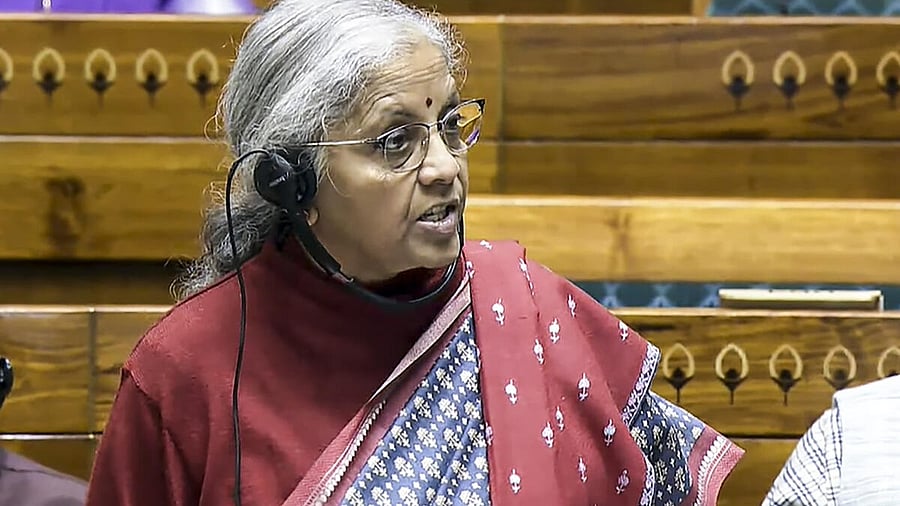 <div class="paragraphs"><p>Union Finance Minister Nirmala Sitharaman speaks during the first day of the Winter Session of Parliament, in New Delhi, Monday, Dec. 1, 2025.</p></div>
