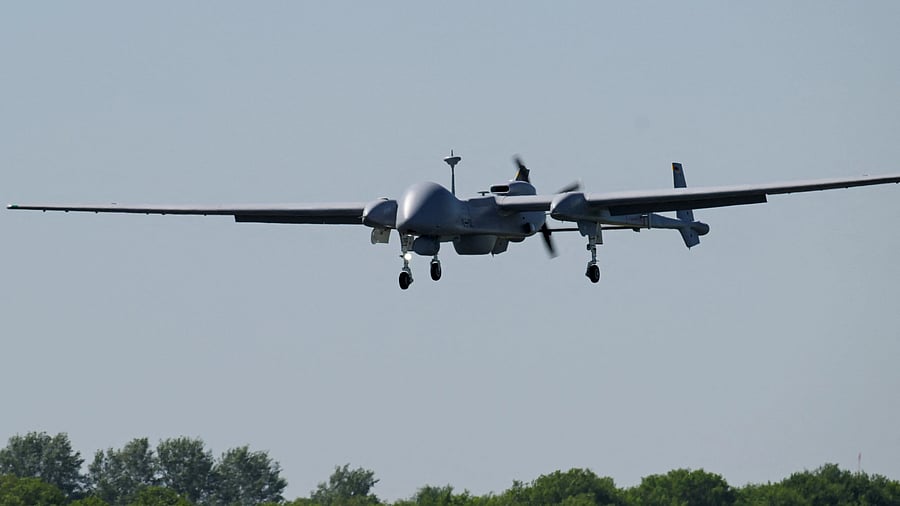 <div class="paragraphs"><p>File image of a Heron TP combat drone. (Image for representation)</p></div>