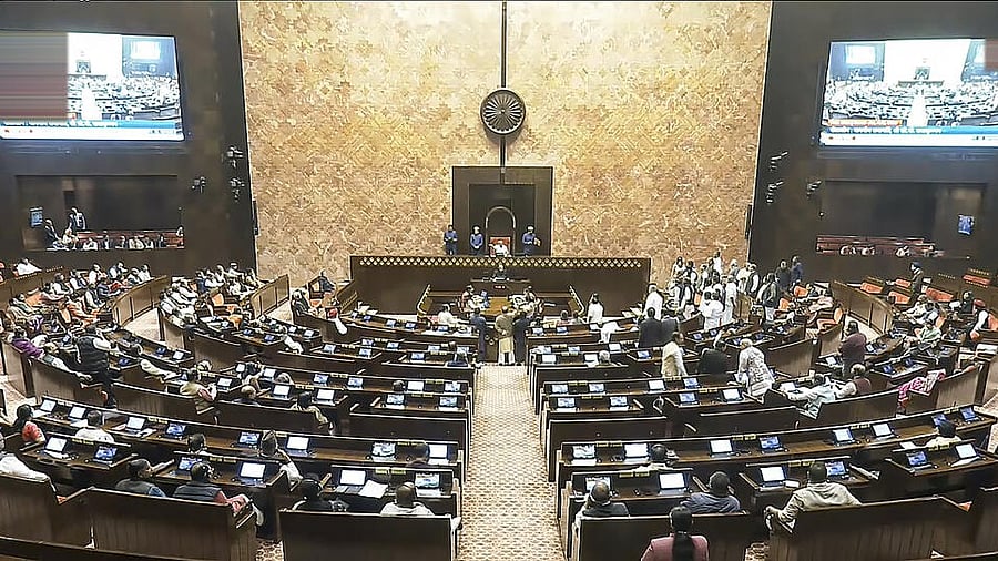 <div class="paragraphs"><p>Rajya Sabha Chairman C P Radhakrishnan conducts proceedings in the House amid protest by opposition members in the well during Winter Session of Parliament, in New Delhi.</p></div>