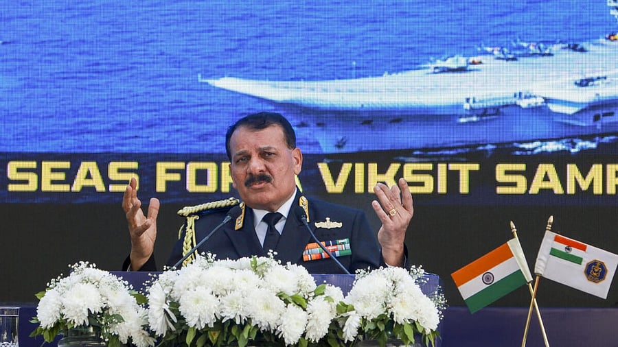 <div class="paragraphs"><p>Chief of Naval Staff Admiral Dinesh K Tripathi addresses the annual press conference ahead of Navy Day, in New Delhi.</p></div>