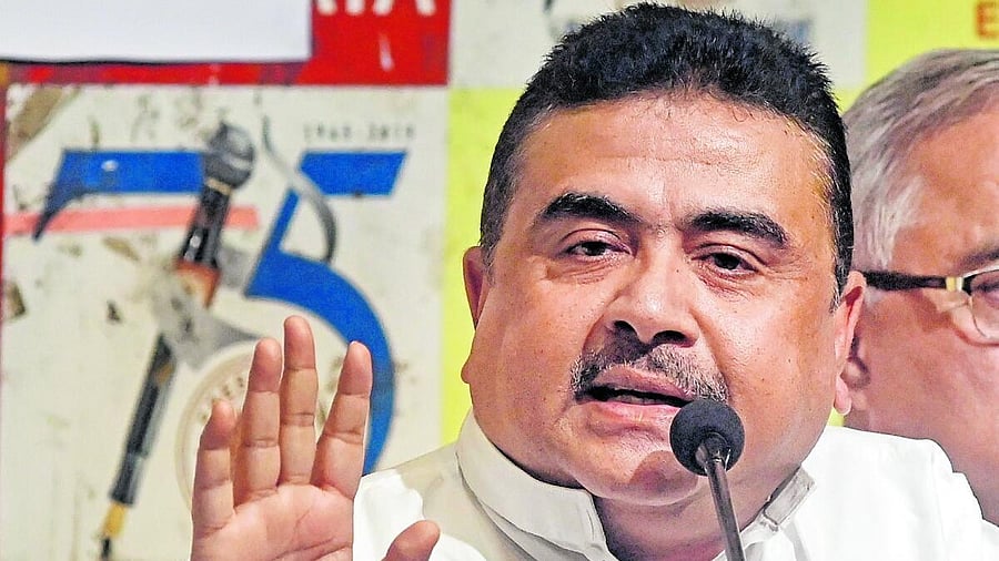 <div class="paragraphs"><p>Leader of Opposition in West Bengal Legislative Assembly Suvendu Adhikari addresses a press conference at Press Club in Kolkata.</p></div>