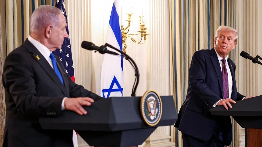 <div class="paragraphs"><p>US President Donald Trump and Israeli Prime Minister Benjamin Netanyahu.</p></div>