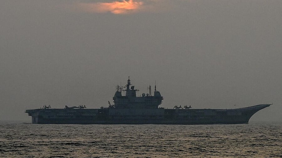 <div class="paragraphs"><p>INS Vikrant during the navy’s Operational Demonstration as part of the Navy Day celebrations, in Thiruvananthapuram, Kerala, Monday, Dec. 01, 2025</p></div>