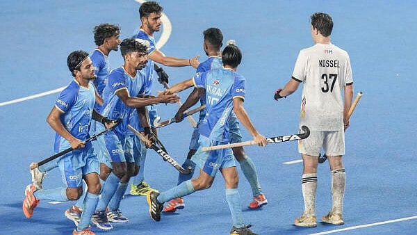 <div class="paragraphs"><p>Indian player after Germany won 5-1 in the semi-final match of the FIH Hockey Men’s Junior World Cup 2025, at Mayor Radhakrishnan Hockey Stadium in Chennai.</p></div>