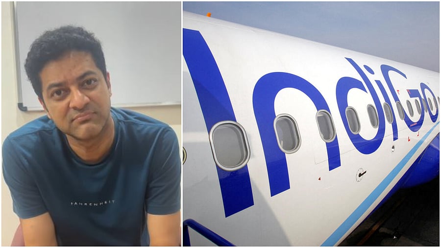 <div class="paragraphs"><p>Former AirAsia CFO Vijay Gopalan, an imaege of an IndiGo aircraft.</p></div>