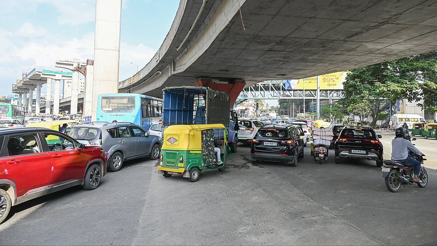 <div class="paragraphs"><p>A view of Sarjapur Road. </p></div>