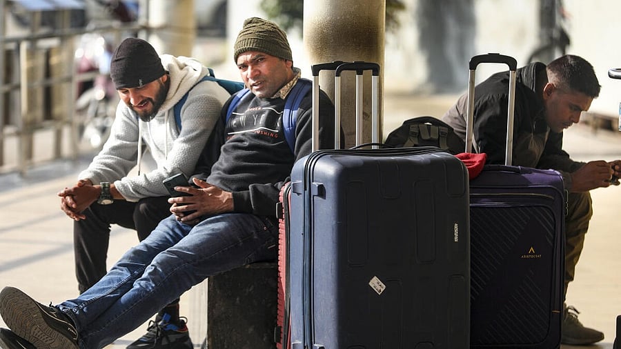 <div class="paragraphs"><p>Passengers wait at the airport, in Jammu, Saturday, Dec. 6, 2025. IndiGo on Saturday announced the resumption of nine of its 11 flights from Jammu Airport, but cancelled seven flights from Srinagar owing to the nationwide disruptions caused by the airline's pilot-rostering issues.</p></div>