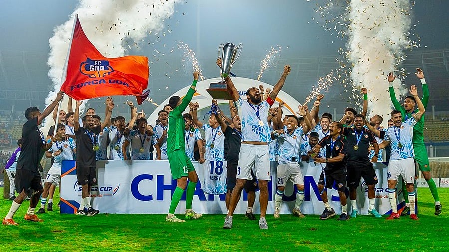 <div class="paragraphs"><p>FC Goa players celebrate the triumph. </p></div>