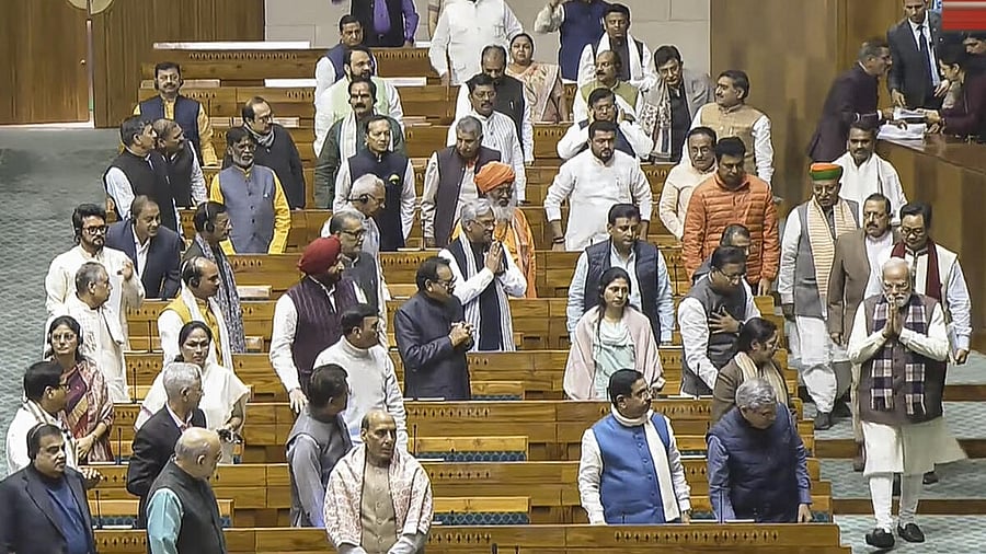 <div class="paragraphs"><p>New Delhi: Prime Minister Narendra Modi arrives in the Lok Sabha for a discussion on the 150th anniversary of the national song 'Vande Mataram', at the Winter session of Parliament, in New Delhi, Monday, Dec. 8, 2025.</p></div>