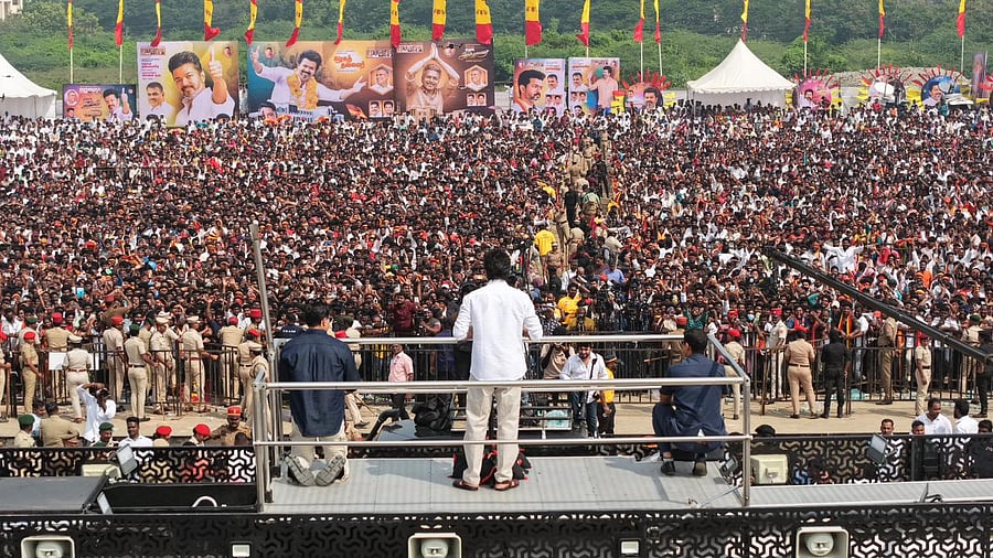 <div class="paragraphs"><p>Vijay-led TVK rally in Puducherry. </p></div>