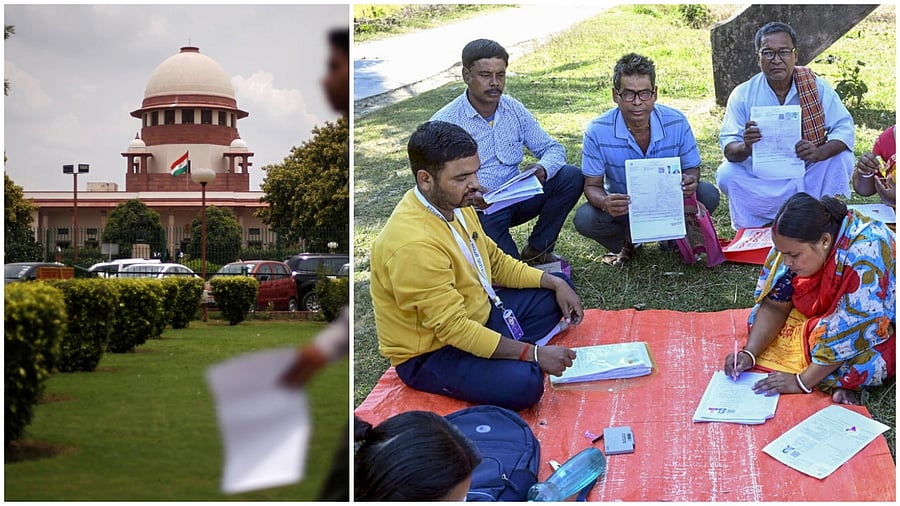 <div class="paragraphs"><p>A view of the Supreme Court(L), BLOs during SIR exercise in West Bengal</p></div>