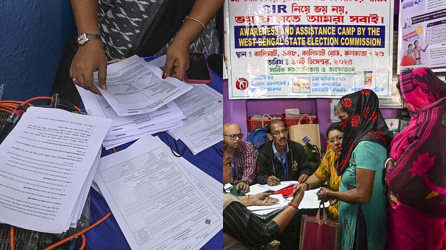 <div class="paragraphs"><p>Election Commission officials assist voters at a help desk camp for the Special Intensive Revision (SIR) of Electoral Rolls-2026, in Sonagachi, Kolkata.</p></div>