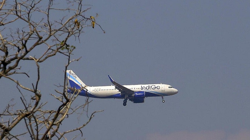 <div class="paragraphs"><p>An IndiGo aircraft prepares to land at Kempegowda International, in Bengaluru.</p></div>