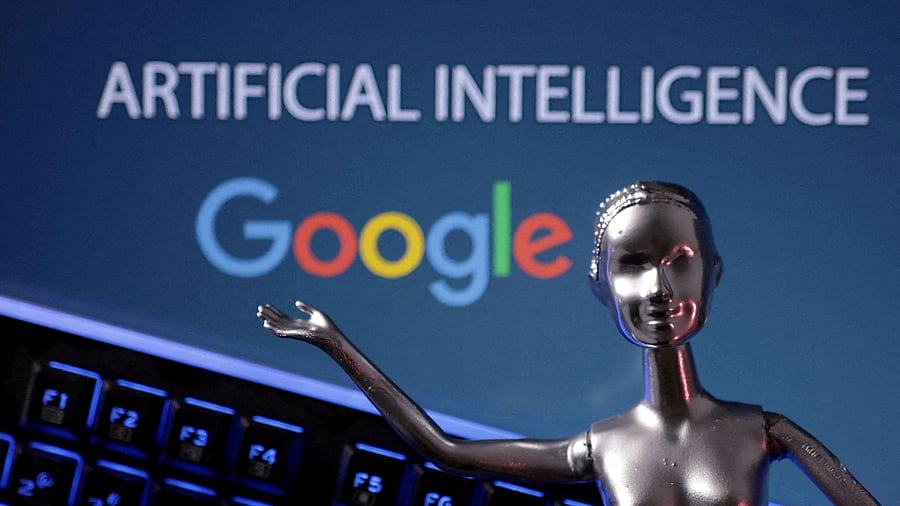 <div class="paragraphs"><p>Google logo and AI Artificial Intelligence words.</p></div>